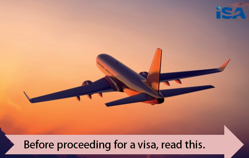 before proceeding for an Australian or canadian visa